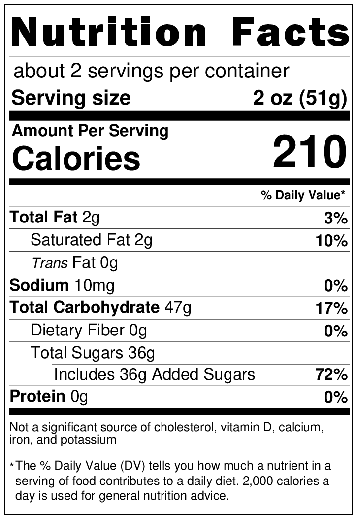 Nutrition Facts label