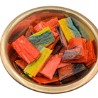 A white bowl of Ribbon Bitz against a while background