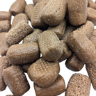 A close up pile of Tootsy Bitz on a white background