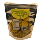 Freeze dried cotton candy grapes in a bag