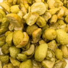 Pile of freeze dried cotton candy grapes