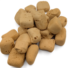 Freeze dried honey candy in a pile on a white background