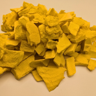 A pile of freeze dried mango slices