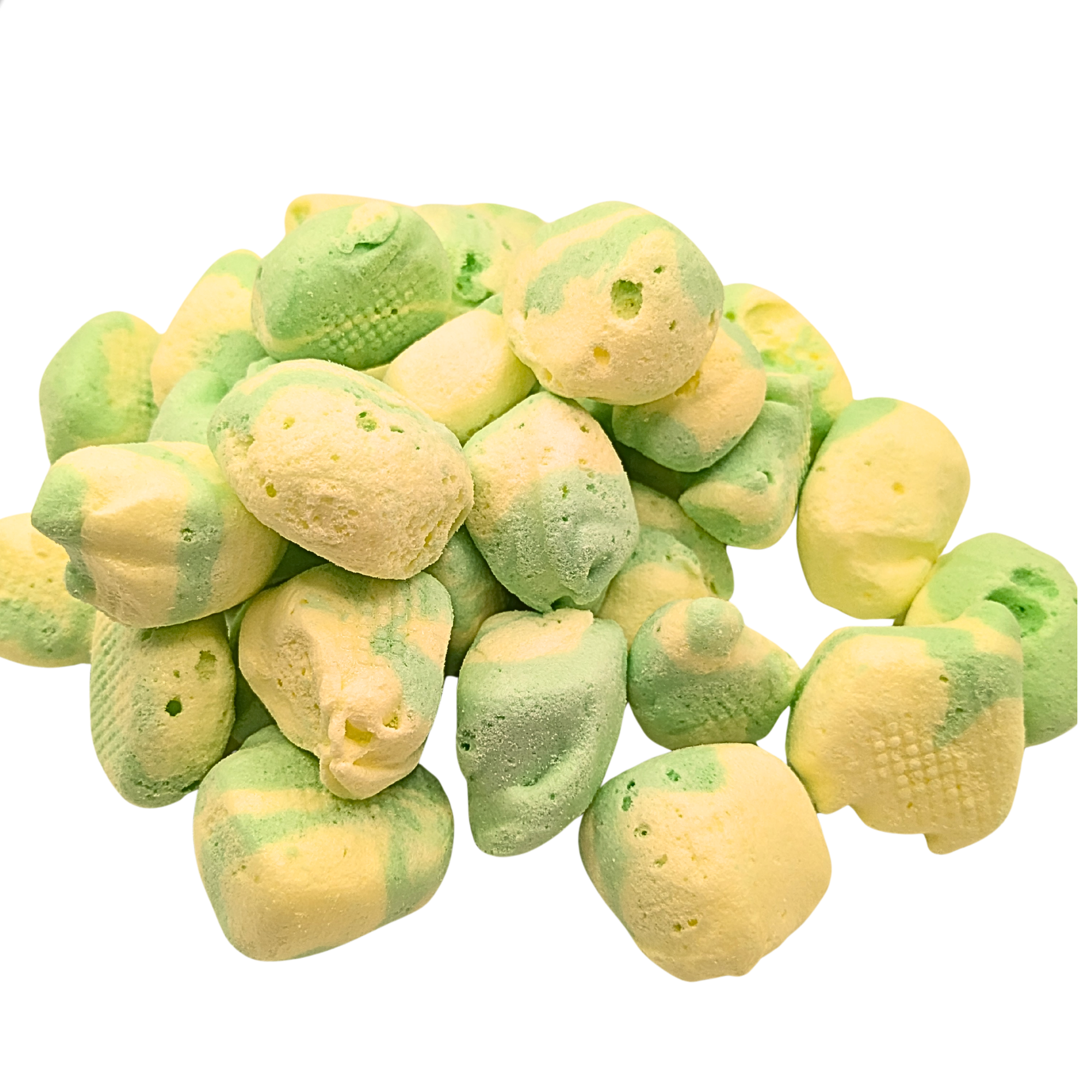 Pile of freeze dried pineapple taffy