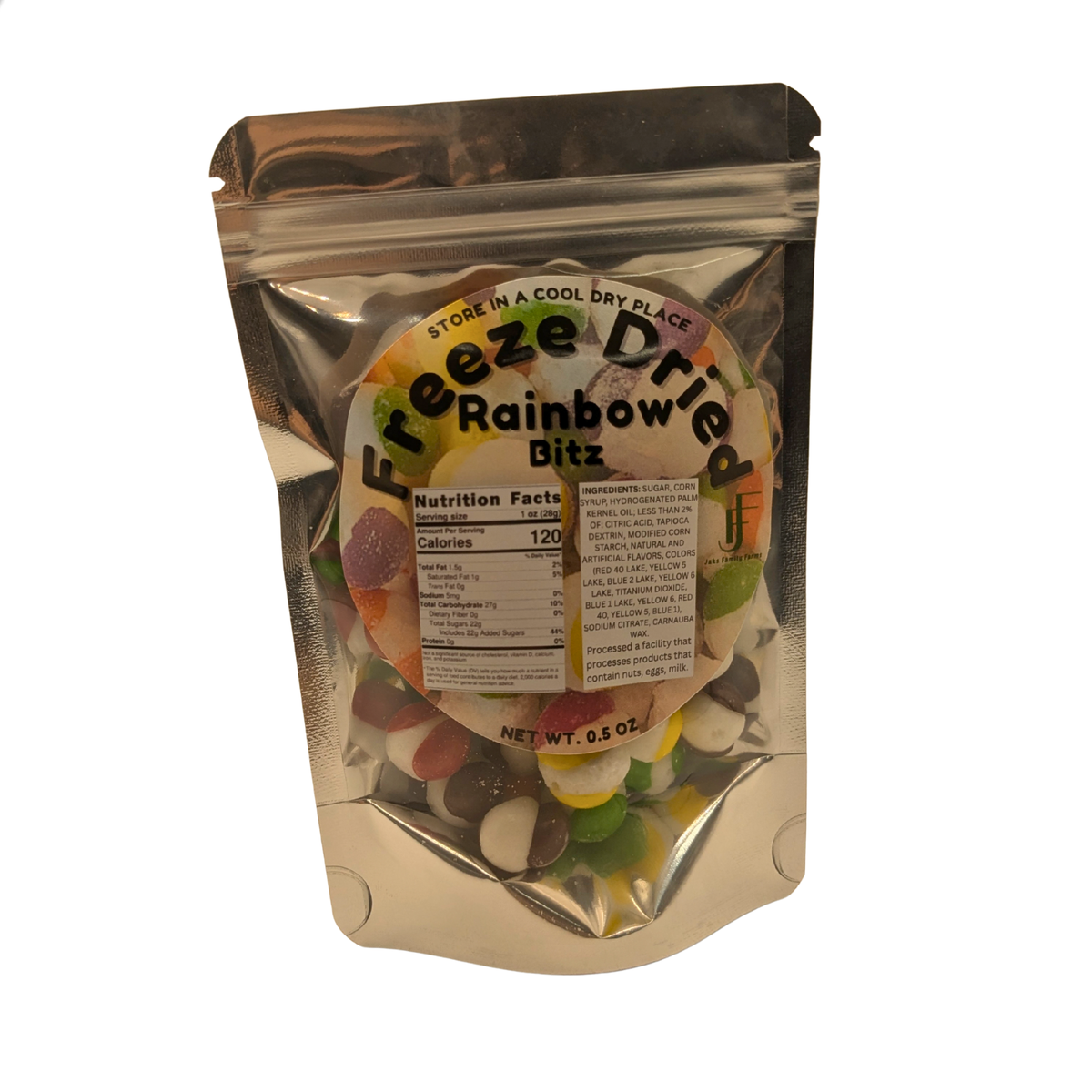 A smaller bag of Freeze Dried Rainbow Bitz